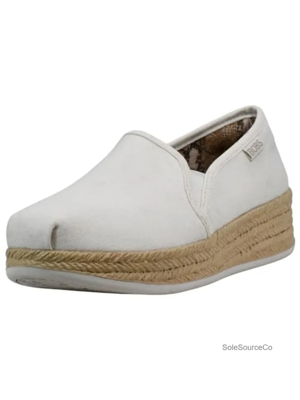 Skechers Women's Espadrille Flatform Wedge Sneakers Canvas Memory Foam
